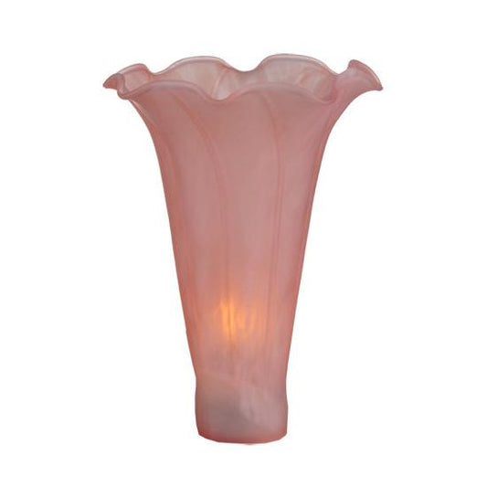 Meyda Lighting Pink Pond Lily 3.5" Pink Shade Glass