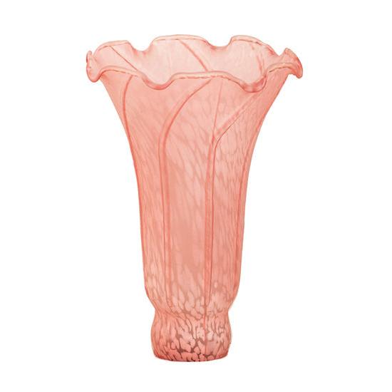 Meyda Lighting Pink Pond Lily 4" Pink Shade Glass