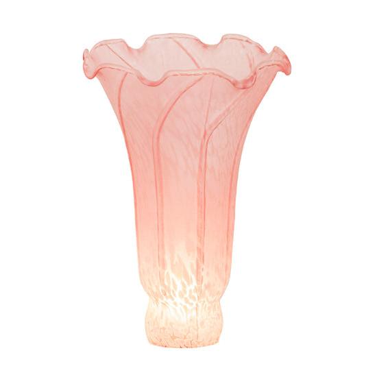 Meyda Lighting Pink Pond Lily 4" Pink Shade Glass
