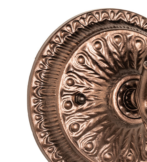 Meyda Lighting Pink Pond Lily 5" Mahogany Bronze Victorian Wall Sconce With Pink Shade Glass