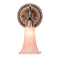 Meyda Lighting Pink Pond Lily 5" Mahogany Bronze Victorian Wall Sconce With Pink Shade Glass
