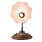 Meyda Lighting Pink Pond Lily 5" Mahogany Bronze Victorian Wall Sconce With Pink Shade Glass