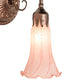 Meyda Lighting Pink Pond Lily 5" Mahogany Bronze Victorian Wall Sconce With Pink Shade Glass