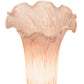 Meyda Lighting Pink Pond Lily 8" Mahogany Bronze Victorian Table Lamp With Pink Shade Glass