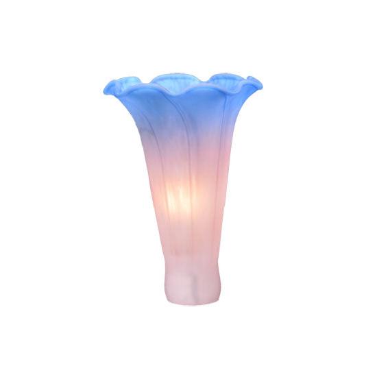 Meyda Lighting Pink/Blue Pond Lily 3" Pink & Blue Shade Glass