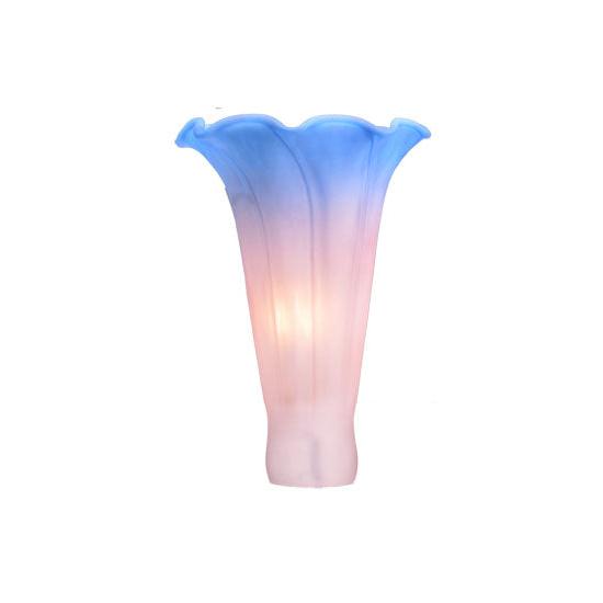 Meyda Lighting Pink/Blue Pond Lily 3" Pink & Blue Shade Glass