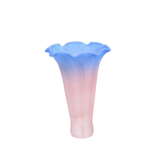 Meyda Lighting Pink/Blue Pond Lily 3" Pink & Blue Shade Glass