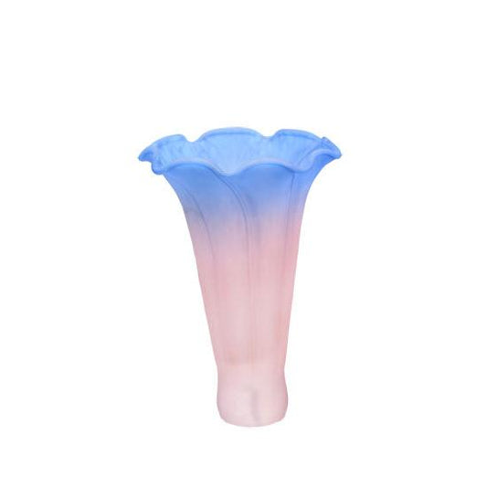 Meyda Lighting Pink/Blue Pond Lily 3" Pink & Blue Shade Glass