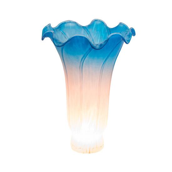 Meyda Lighting Pink/Blue Pond Lily 4" Pink and Blue Shade Glass