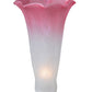 Meyda Lighting Pink/White Pond Lily 11" 3-Light Mahogany Bronze Wall Sconce With Pink & White Shade Glass