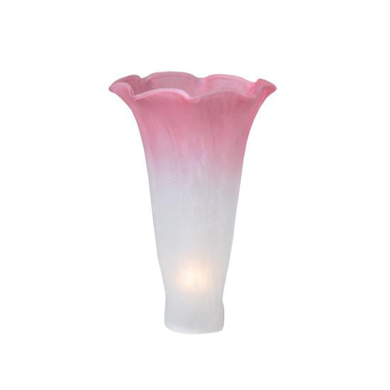 Meyda Lighting Pink/White Pond Lily 3" Pink & White Shade Glass