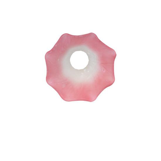 Meyda Lighting Pink/White Pond Lily 3" Pink & White Shade Glass