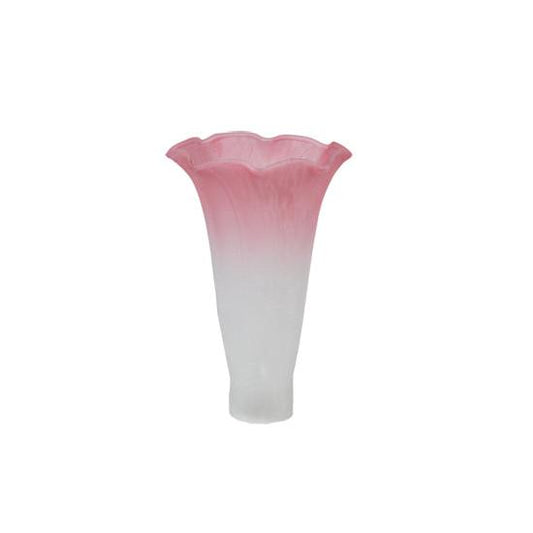 Meyda Lighting Pink/White Pond Lily 3" Pink & White Shade Glass