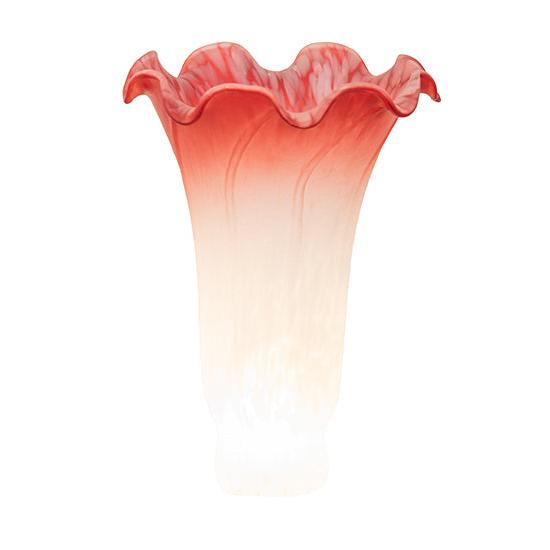 Meyda Lighting Pink/White Pond Lily 4" Pink & White Shade Glass