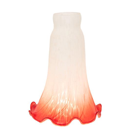 Meyda Lighting Pink/White Pond Lily 4" Pink & White Shade Glass