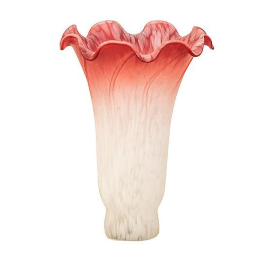 Meyda Lighting Pink/White Pond Lily 4" Pink & White Shade Glass