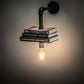 Meyda Lighting PipeDream 10" Solar Black Honorary Author Wall Sconce