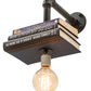 Meyda Lighting PipeDream 10" Solar Black Honorary Author Wall Sconce