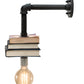 Meyda Lighting PipeDream 10" Solar Black Honorary Author Wall Sconce