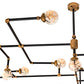 Meyda Lighting PipeDream 160" 28-Light Black & Gold Chandelier With Clear Shade Glass
