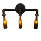 Meyda Lighting PipeDream 20" 3-Light Raw Wall Sconce Wall Sconce With Amber Beer Shade Glass