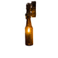 Meyda Lighting PipeDream 20" 3-Light Raw Wall Sconce Wall Sconce With Amber Beer Shade Glass