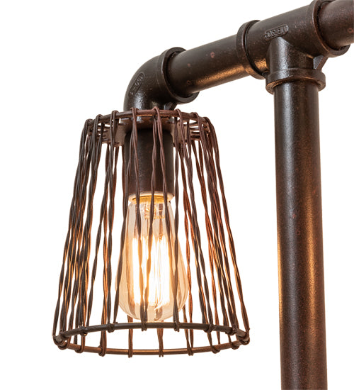 Meyda Lighting PipeDream 28" 2-Light Rustic Nail Table Lamp