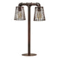 Meyda Lighting PipeDream 28" 2-Light Rustic Nail Table Lamp