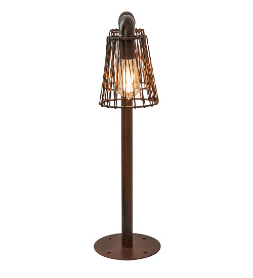 Meyda Lighting PipeDream 28" 2-Light Rustic Nail Table Lamp