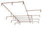 Meyda Lighting PipeDream 312" 21-Light Copper Over Nickel Chandelier With Clear Prismatic Shade Glass