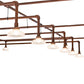 Meyda Lighting PipeDream 312" 21-Light Copper Over Nickel Chandelier With Clear Prismatic Shade Glass