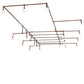Meyda Lighting PipeDream 312" 21-Light Copper Over Nickel Chandelier With Clear Prismatic Shade Glass