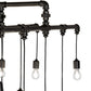 Meyda Lighting PipeDream 36"Sq 20-Light Wrought Iron Alva Cascading Pendant Light