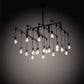 Meyda Lighting PipeDream 36"Sq 20-Light Wrought Iron Alva Cascading Pendant Light