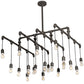 Meyda Lighting PipeDream 36"Sq 20-Light Wrought Iron Alva Cascading Pendant Light