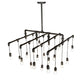Meyda Lighting PipeDream 36"Sq 20-Light Wrought Iron Alva Cascading Pendant Light