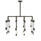 Meyda Lighting PipeDream 36"Sq 20-Light Wrought Iron Alva Cascading Pendant Light