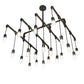 Meyda Lighting PipeDream 36"Sq 20-Light Wrought Iron Alva Cascading Pendant Light