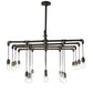 Meyda Lighting PipeDream 36"Sq 20-Light Wrought Iron Alva Cascading Pendant Light