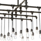 Meyda Lighting PipeDream 36"Sq 20-Light Wrought Iron Alva Cascading Pendant Light