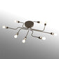 Meyda Lighting PipeDream 44" 8-Light Wrought Iron Alva Flush Mount Light
