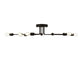 Meyda Lighting PipeDream 44" 8-Light Wrought Iron Alva Flush Mount Light