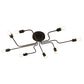 Meyda Lighting PipeDream 44" 8-Light Wrought Iron Alva Flush Mount Light