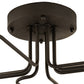 Meyda Lighting PipeDream 44" 8-Light Wrought Iron Alva Flush Mount Light