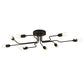 Meyda Lighting PipeDream 44" 8-Light Wrought Iron Alva Flush Mount Light