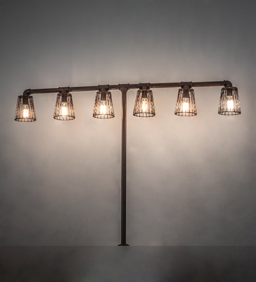 Meyda Lighting PipeDream 48" 6-Light Rustic Nail Table Lamp