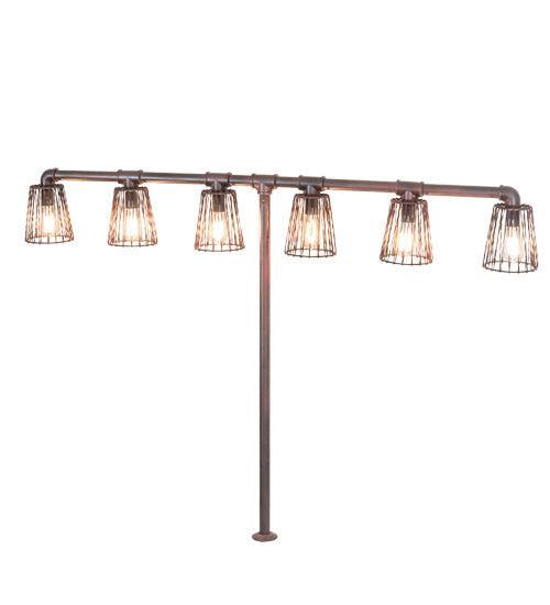 Meyda Lighting PipeDream 48" 6-Light Rustic Nail Table Lamp