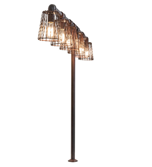 Meyda Lighting PipeDream 48" 6-Light Rustic Nail Table Lamp