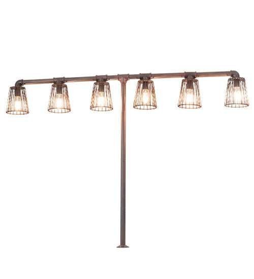 Meyda Lighting PipeDream 48" 6-Light Rustic Nail Table Lamp