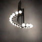 Meyda Lighting PipeDream 50" 20-Light Oil Rubbed Bronze Cascading Chandelier With White Opal Shade Glass